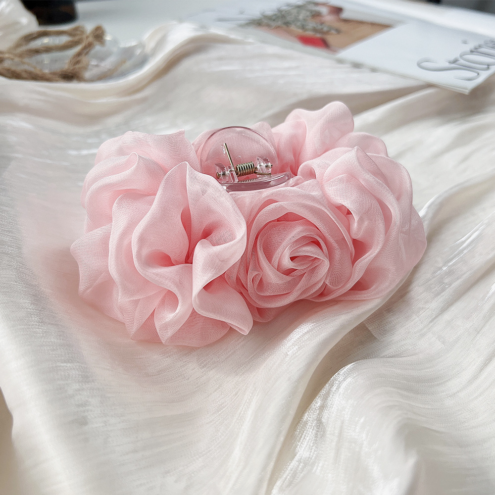 Travel Accessories Aesthetic - Spring Chiffon Hair Claw Folded Clip