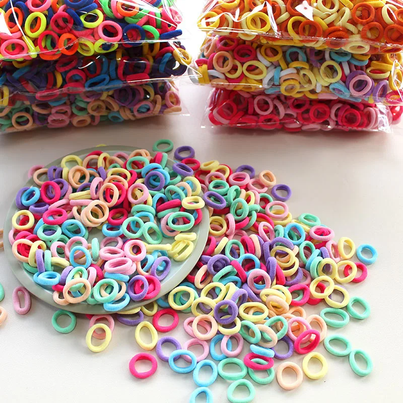 Travel Accessories For Girls - 100/300/500Pcs Hair Bands for Children Colorful