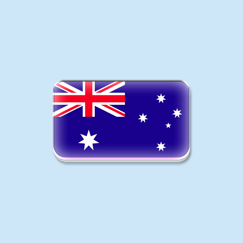 Travel Accessories Australia - Australia Flag Acrylic Brooch Pin Badge