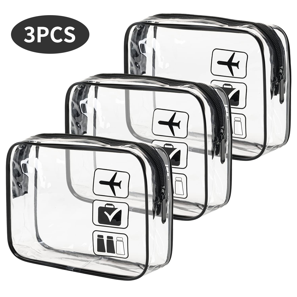 Travel Accessories Toiletries - Cosmetic Pouch 3 Pcs Clear Toiletries