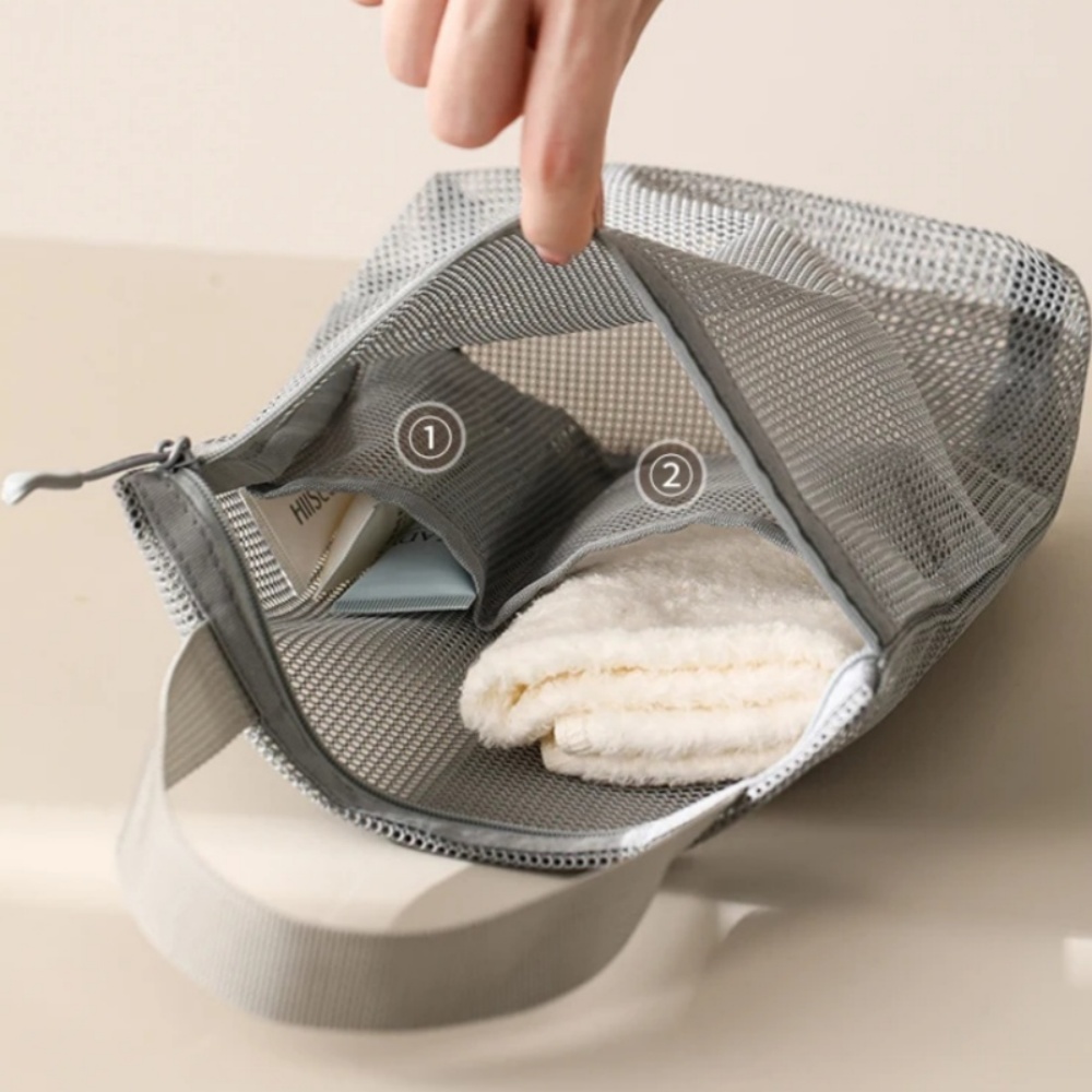 Travel Accessories Toiletries - Portable Travel Handbags Mesh Makeup Toiletry
