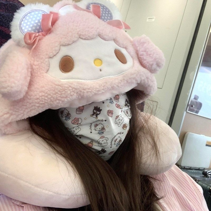 Kitty Hooded U-shaped Pillow T - Travel Pillow Inflatable ulasan dan harga