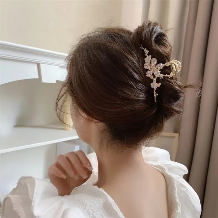 1 Pcs Metal Hair Claw Pearl Ha - Travel Accessories For Girls ulasan dan harga