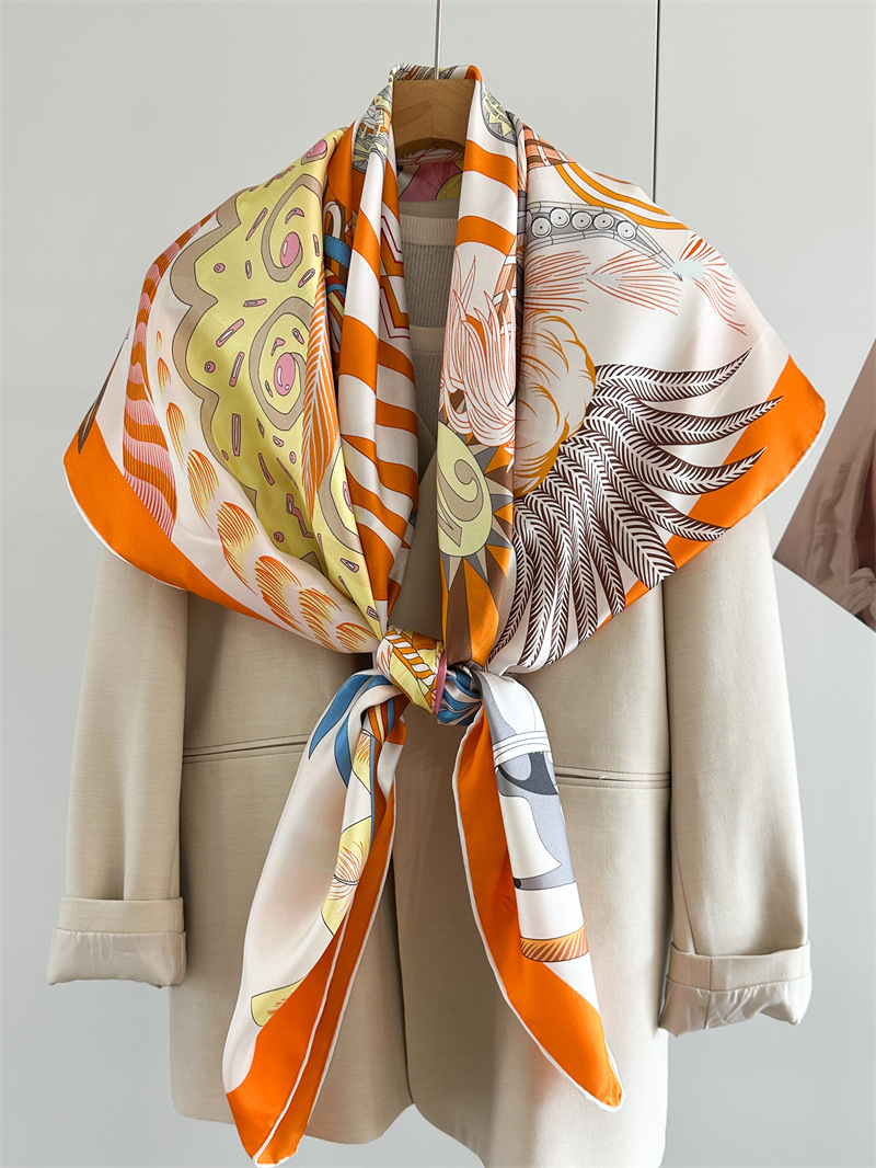 Designer Silk Scarf Women Spri - Travel Accessories Aesthetic ulasan dan harga