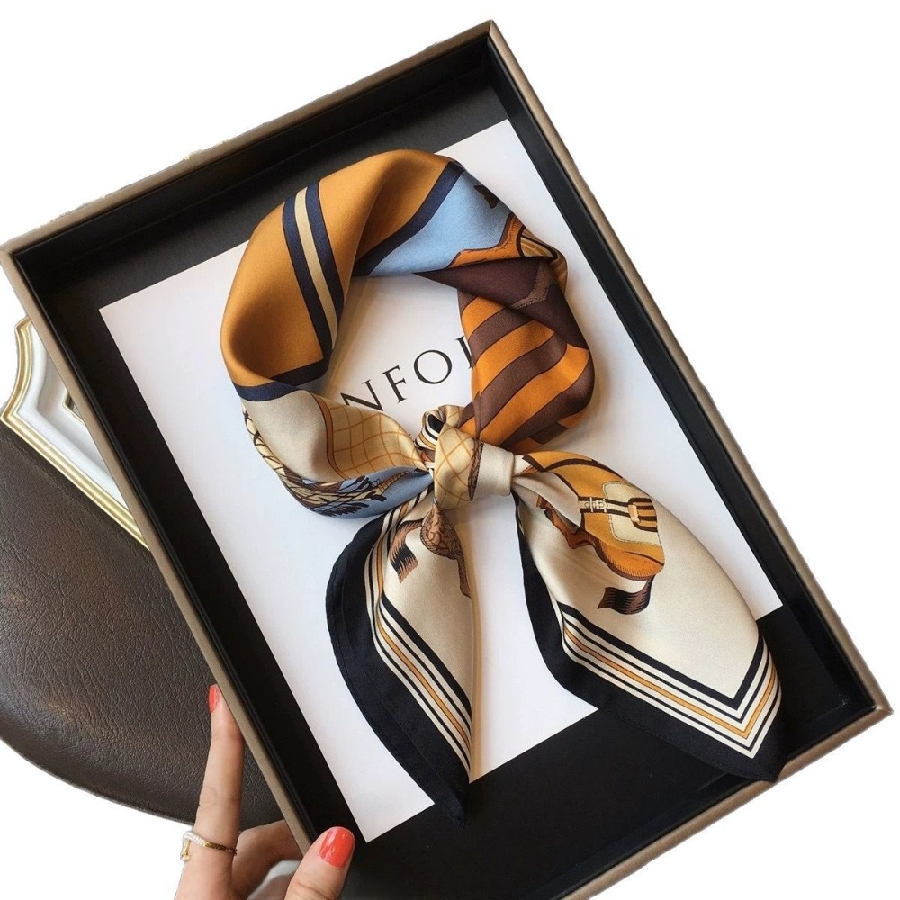 Fashion Satin Square Scarf for - Travel Accessories Aesthetic ulasan dan harga