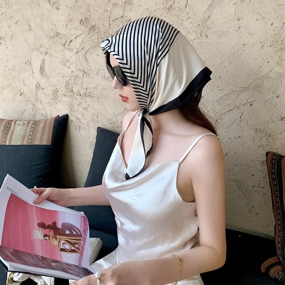 Fashion Satin Square Scarf for - Travel Accessories Aesthetic ulasan dan harga