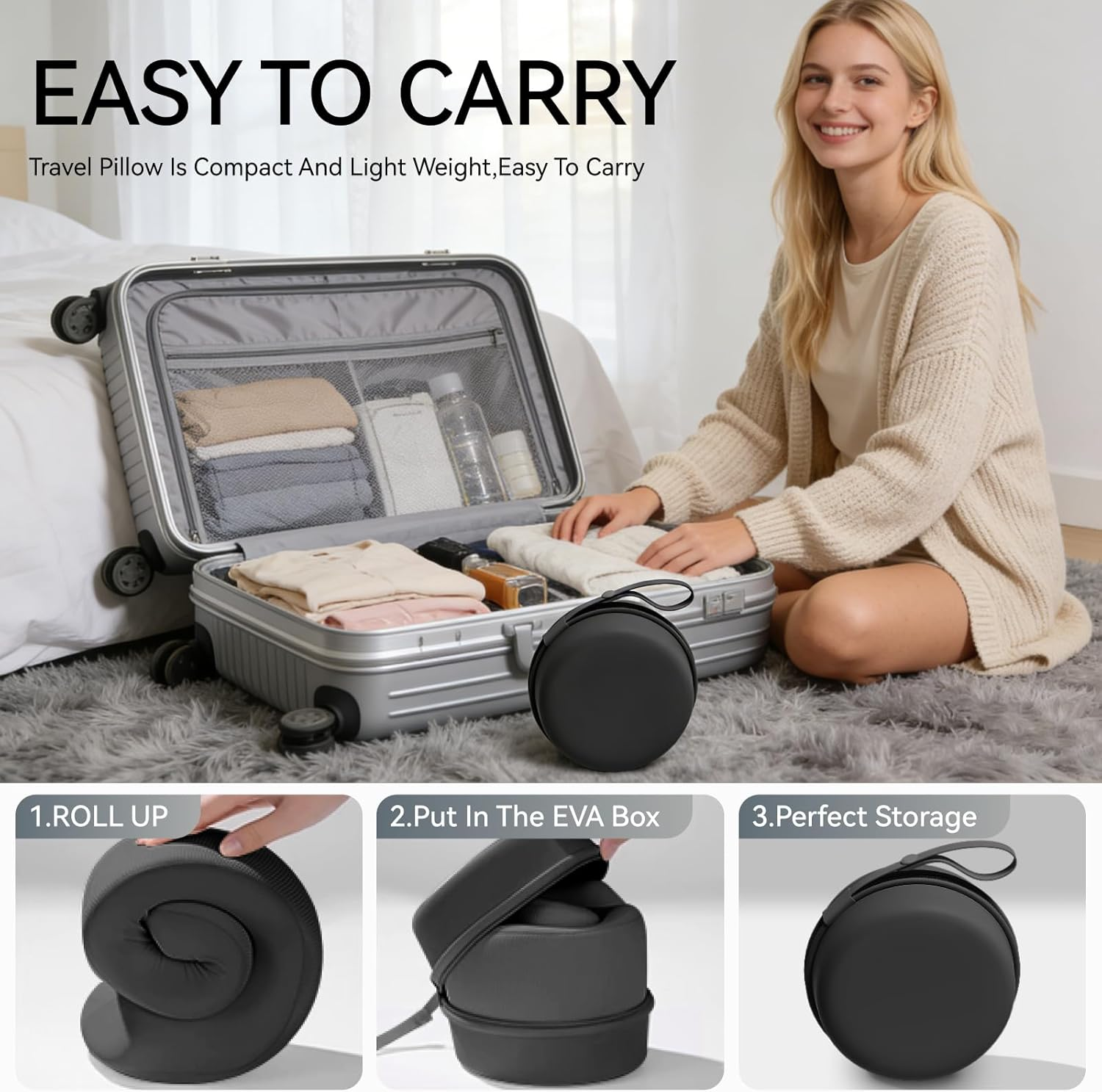 Memory Foam U-Shaped Pillow Tr - Travel Pillow Inflatable ulasan dan harga