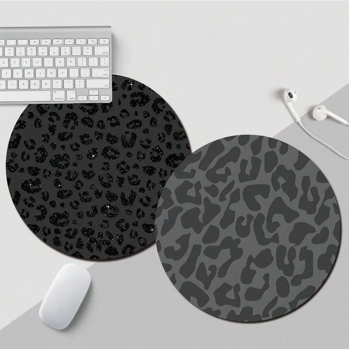 Black Leopard Print Cute Mouse - Travel Accessories Officeworks ulasan dan harga