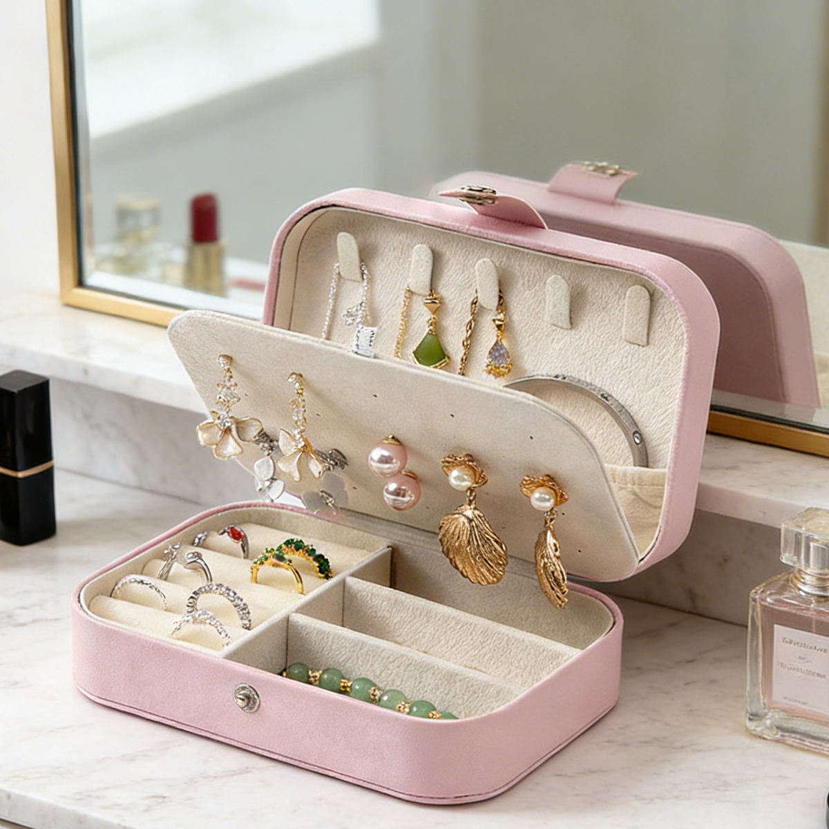 New Portable Multi-Compartment - Accessories Travel Jewelry Box ulasan dan harga