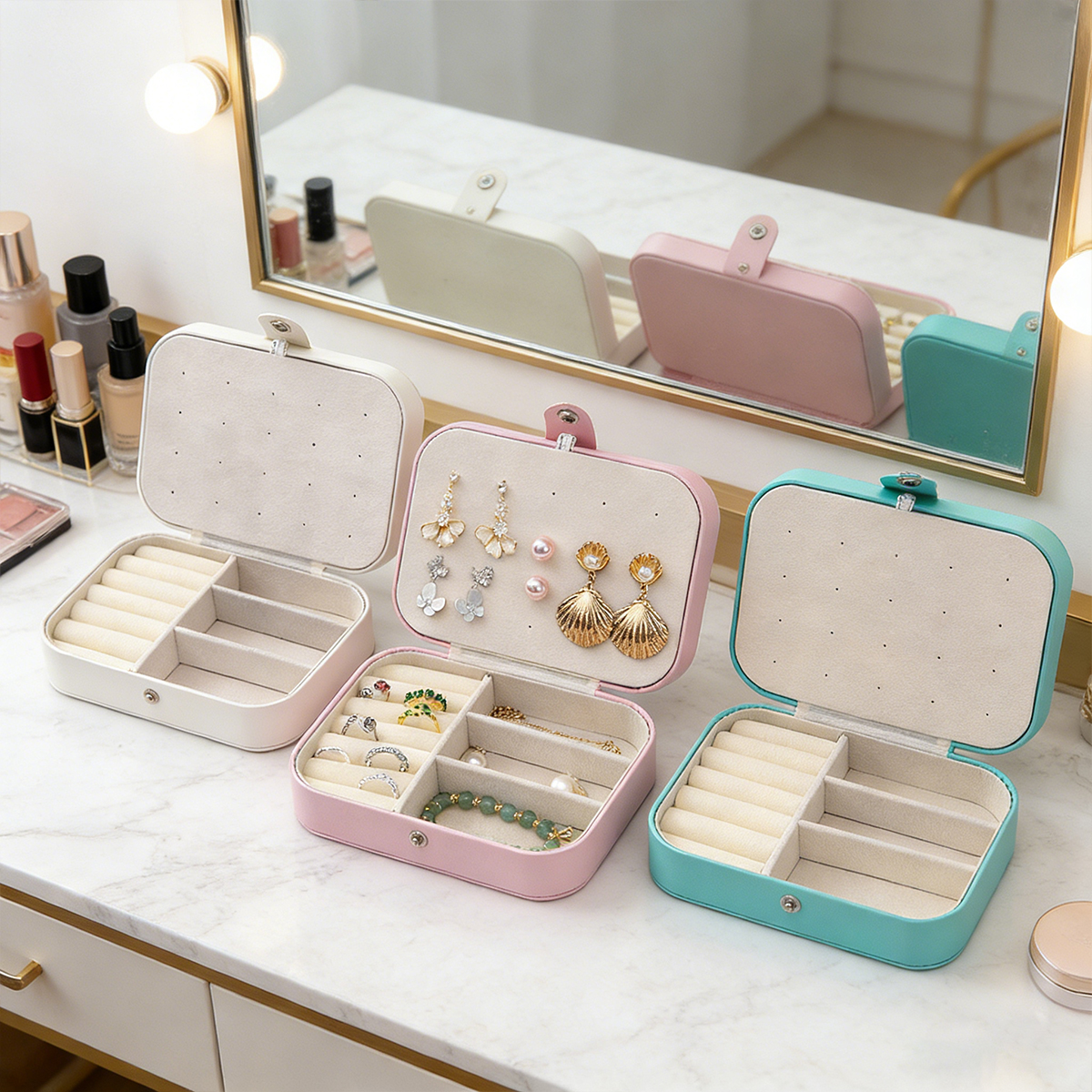 New Portable Multi-Compartment - Accessories Travel Jewelry Box ulasan dan harga
