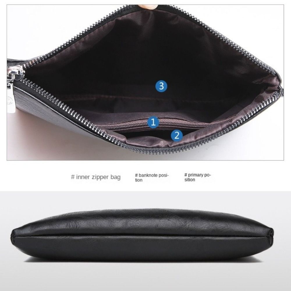 Portable Pu Leather Male Clutc - Travel Accessories Toiletries ulasan dan harga