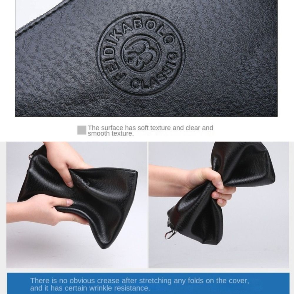 Portable Pu Leather Male Clutc - Travel Accessories Toiletries ulasan dan harga