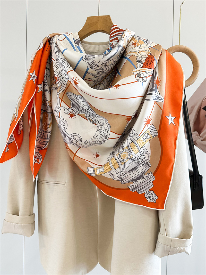 Luxury Brand Scarf Large Silk  - Travel Accessories Aesthetic ulasan dan harga