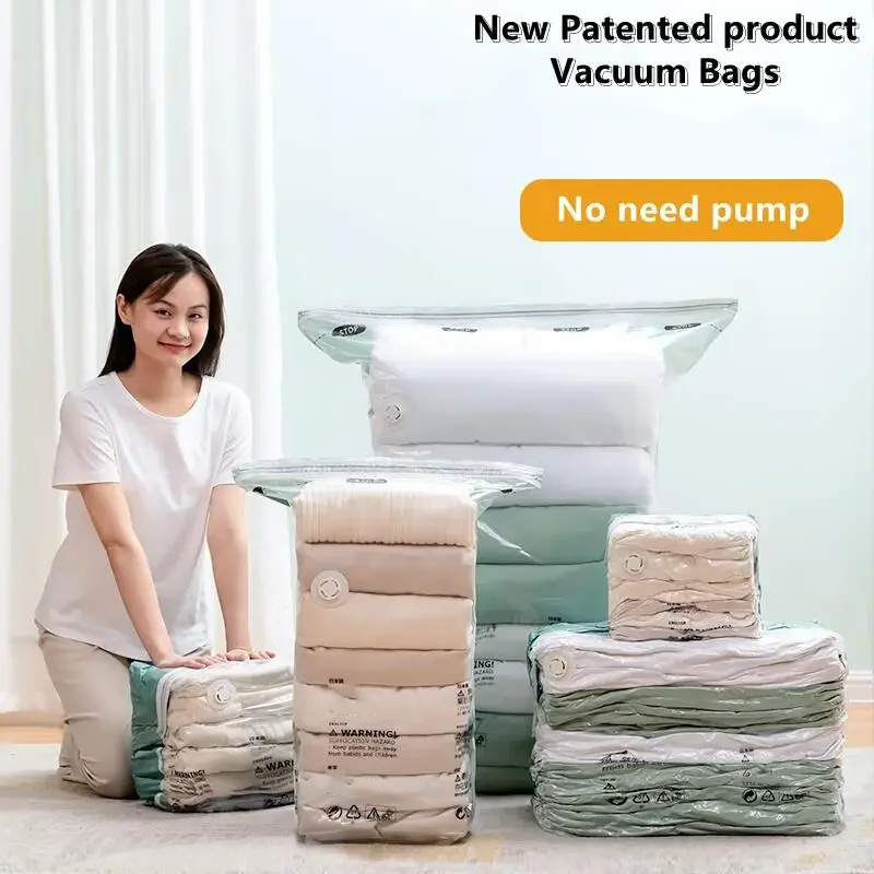 1pc No Need Pump Vacuum Bags L - Travel Accessories You Need ulasan dan harga