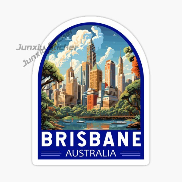 Australia BRISBANE Flag Vinyl  - Travel Accessories Australia ulasan dan harga