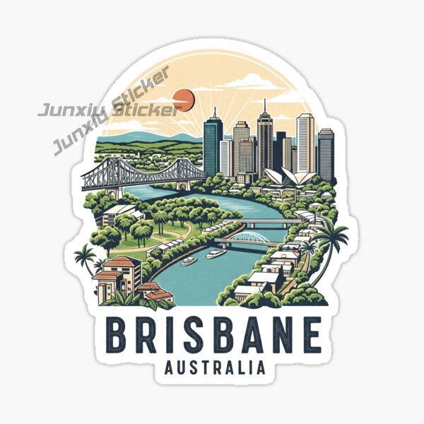 Australia BRISBANE Flag Vinyl  - Travel Accessories Australia ulasan dan harga