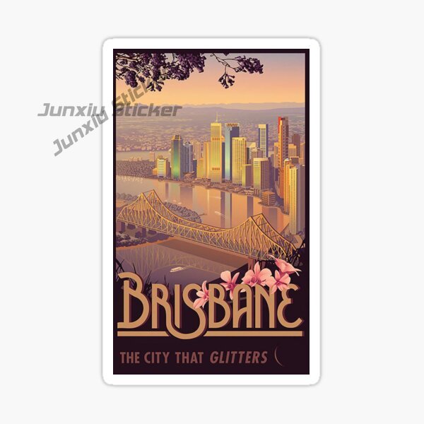 Australia BRISBANE Flag Vinyl  - Travel Accessories Australia ulasan dan harga