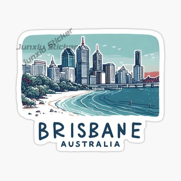 Australia BRISBANE Flag Vinyl  - Travel Accessories Australia ulasan dan harga