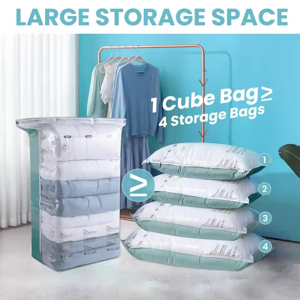 1pc No Need Pump Vacuum Bags L - Travel Accessories You Need ulasan dan harga