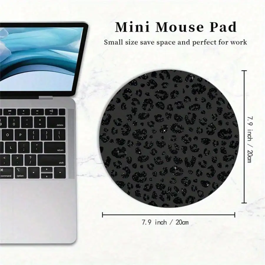 Black Leopard Print Cute Mouse - Travel Accessories Officeworks ulasan dan harga