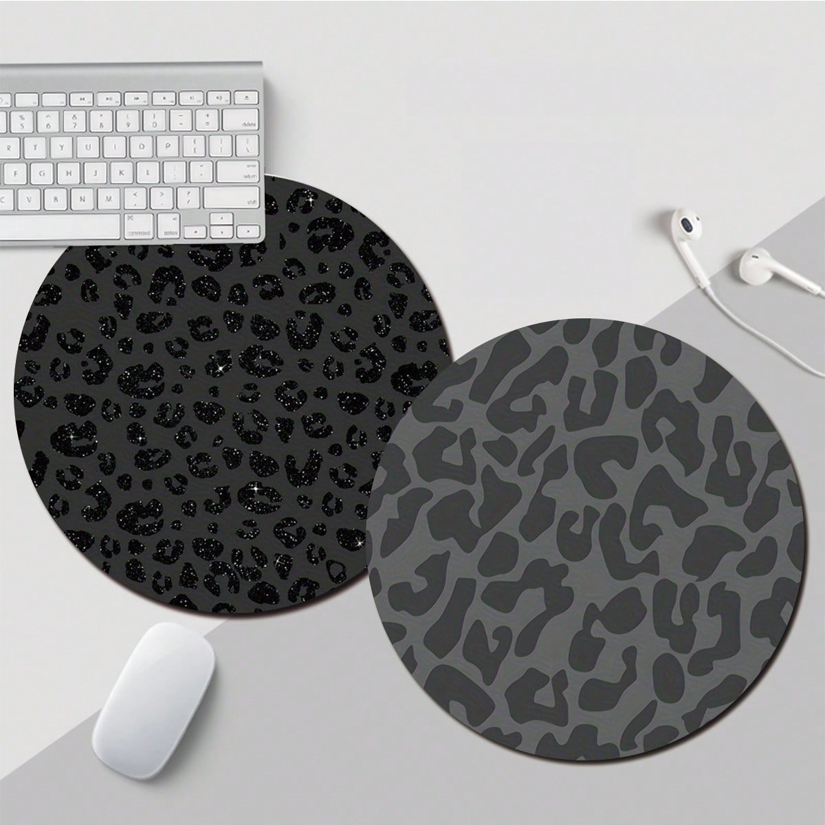 Black Leopard Print Cute Mouse - Travel Accessories Officeworks ulasan dan harga