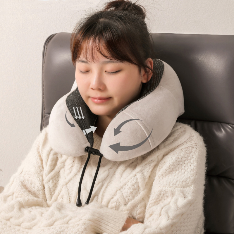 U Shaped Memory Foam Neck Pill - Travel Pillow Inflatable ulasan dan harga