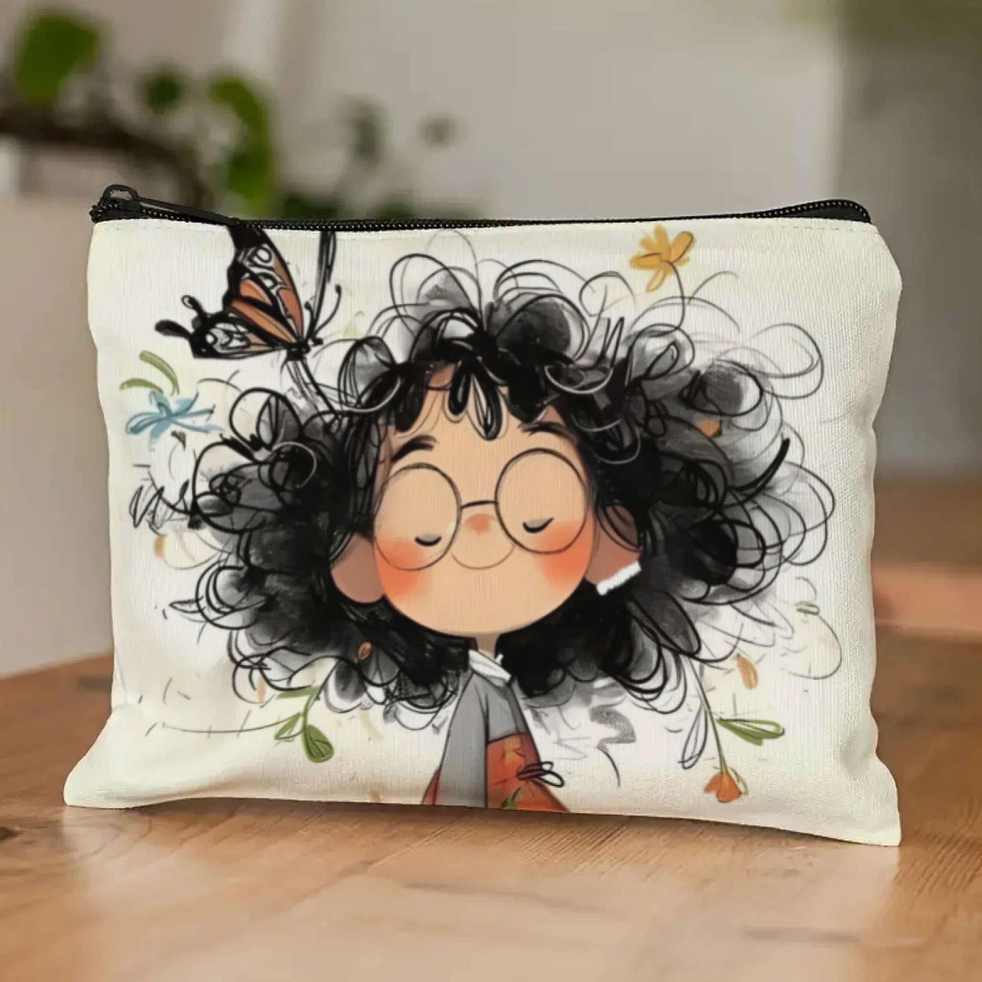 Cartoon Girl Makeup Bag Zipper - Travel Accessories Toiletries ulasan dan harga