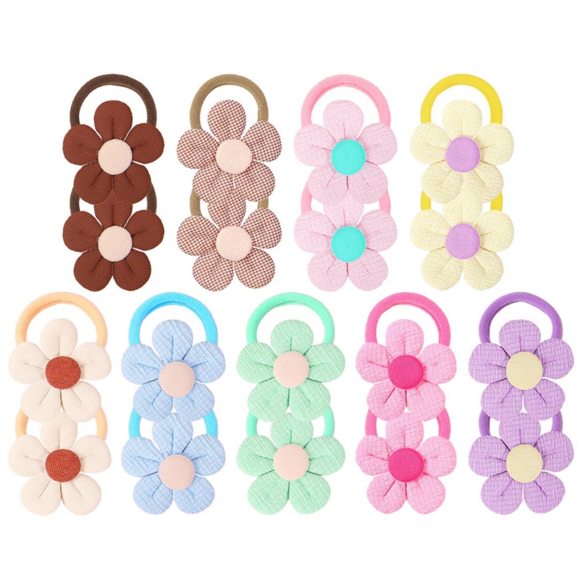18pcs Sunflower Hair Ties Kids - Travel Accessories For Girls ulasan dan harga