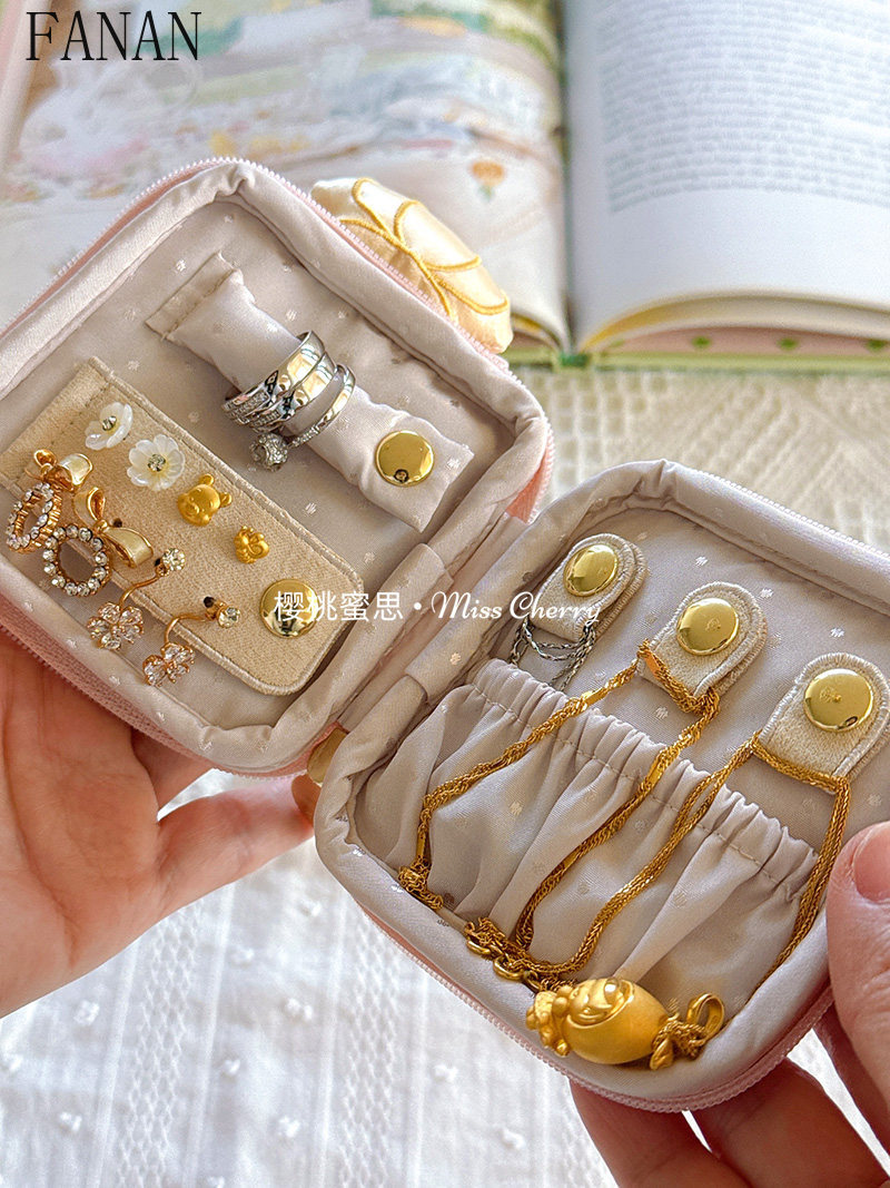 Cute Girly Mini Bowknot Perfum - Accessories Travel Jewelry Box ulasan dan harga
