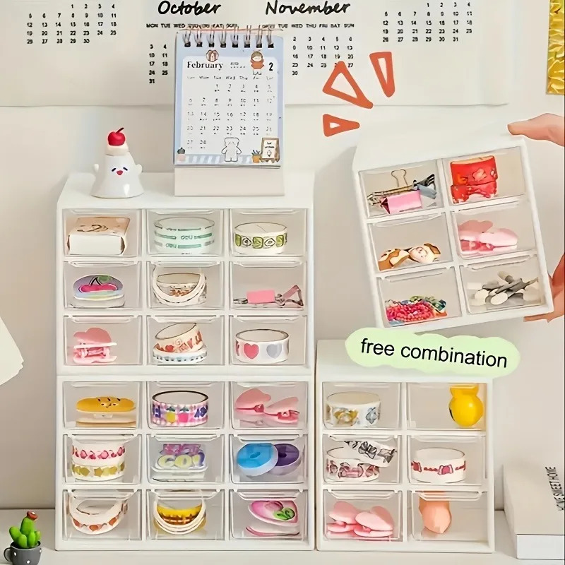 1pc Dustproof Multi-Grid Deskt - Accessories Travel Jewelry Box ulasan dan harga