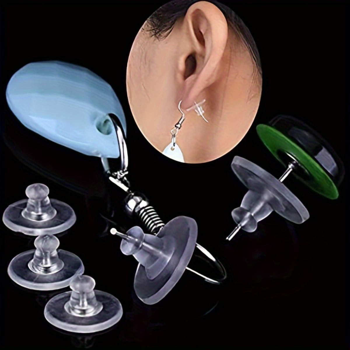 40PC Clear Flexible Earring Sa - Travel Accessories You Need ulasan dan harga
