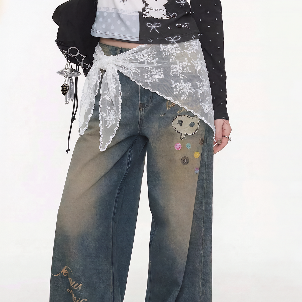 Fashion Ins Lace Hair Scarf Wo - Travel Accessories For Girls ulasan dan harga