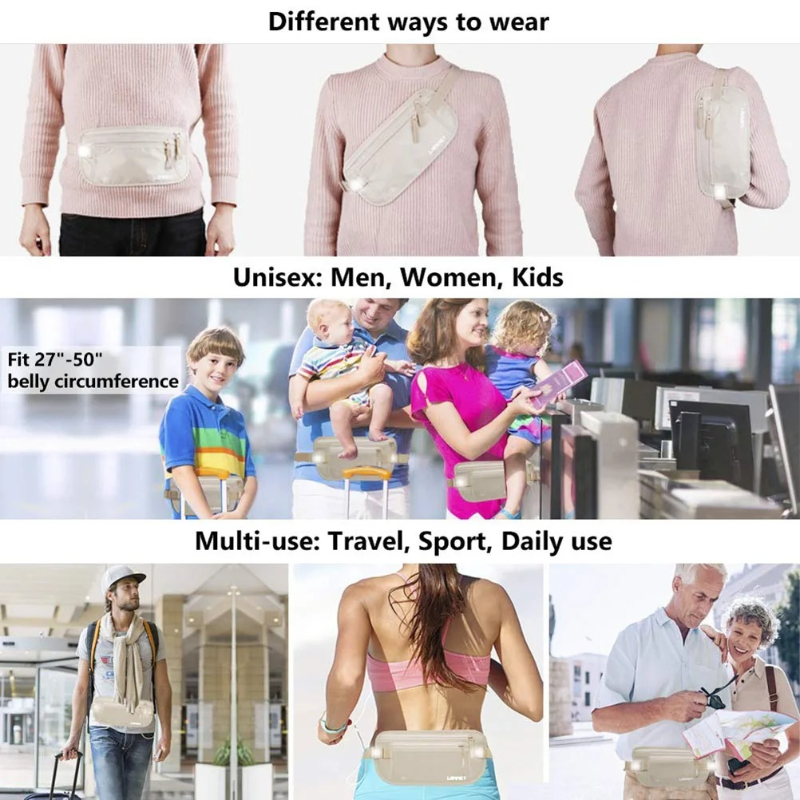 Invisible Travel Waist Packs P - Money Belt Hidden ulasan dan harga