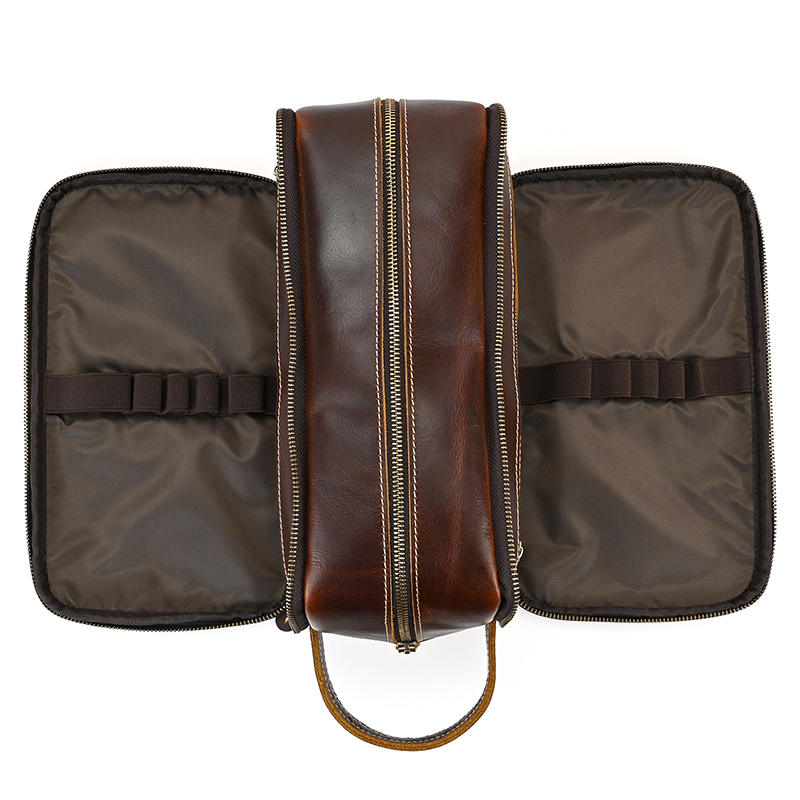 Cowhide Toiletry Bag Men Leath - Travel Accessories Toiletries ulasan dan harga