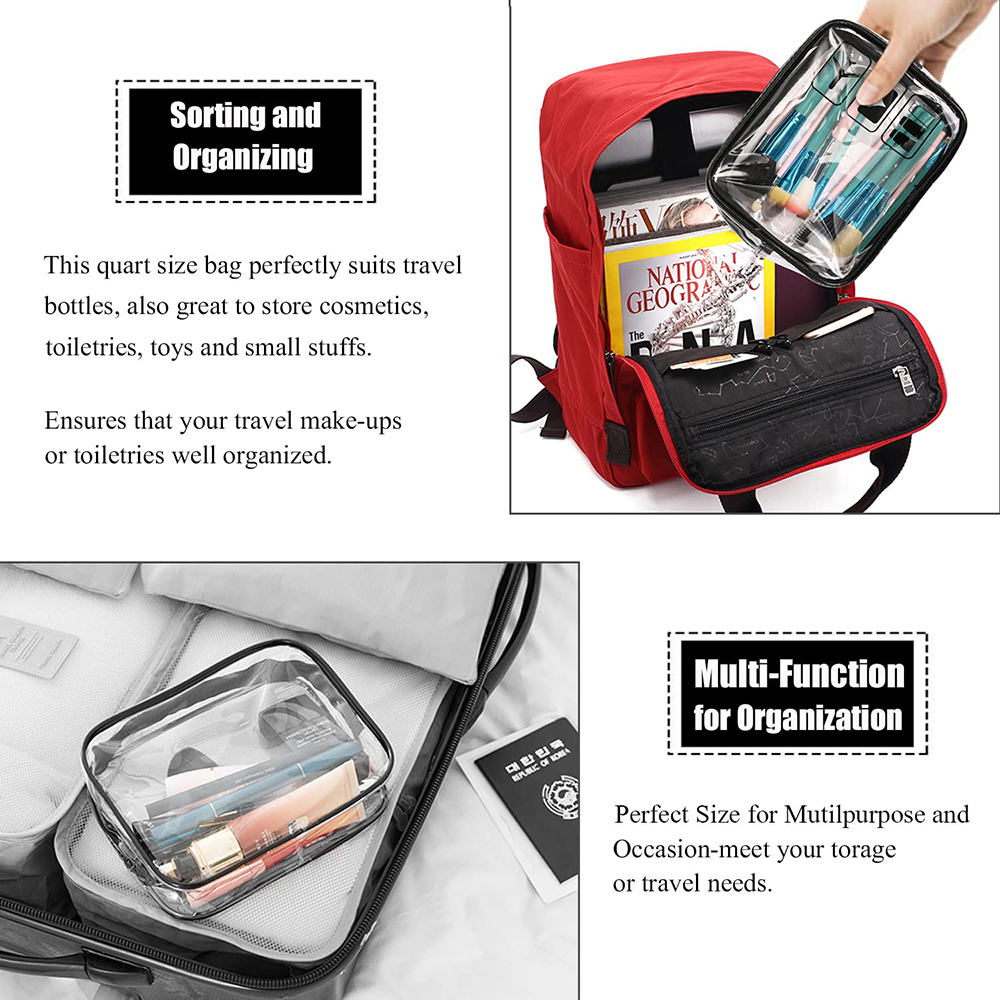 Cosmetic Pouch 3 Pcs Clear Toi - Travel Accessories Toiletries ulasan dan harga
