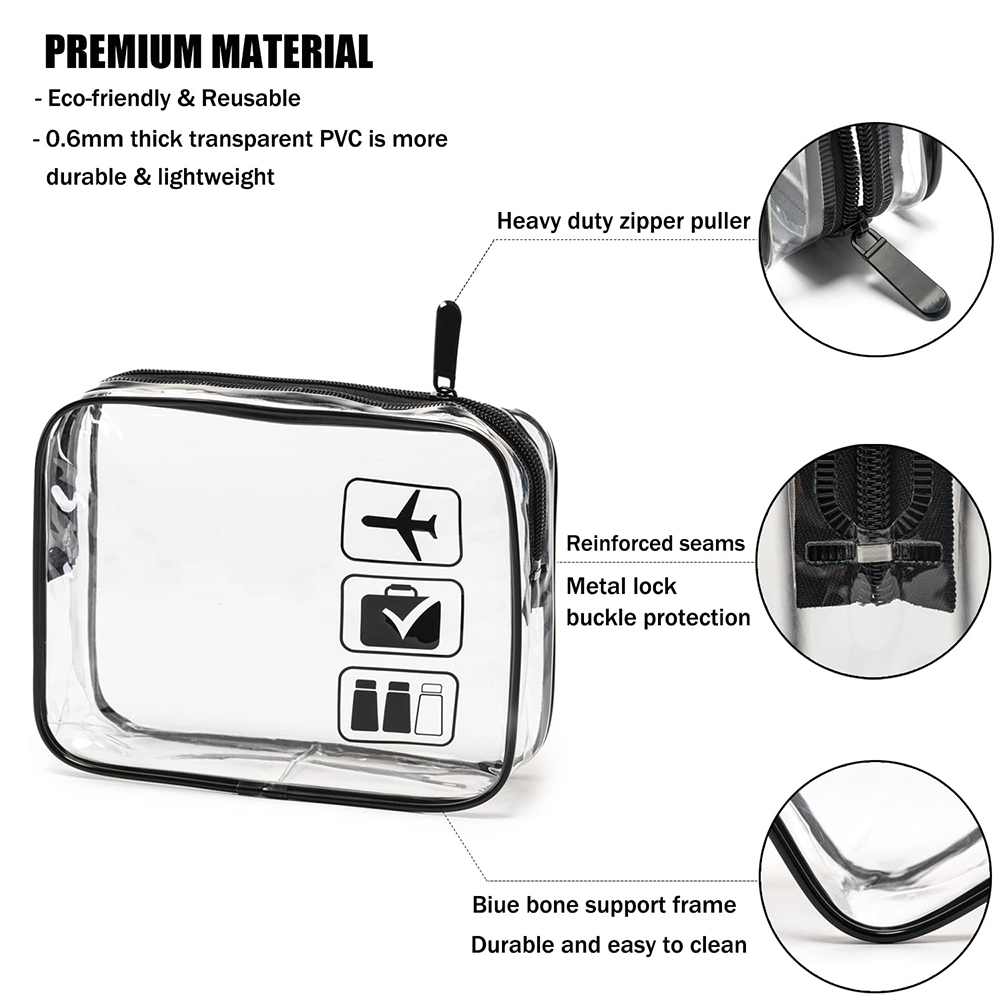 Cosmetic Pouch 3 Pcs Clear Toi - Travel Accessories Toiletries ulasan dan harga