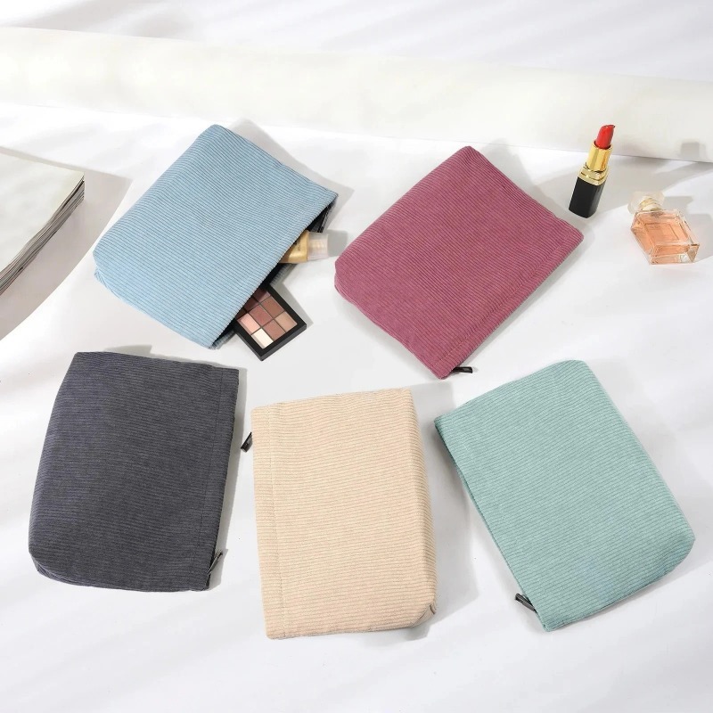 Corduroy Travel Cosmetic Bag P - Travel Accessories Toiletries ulasan dan harga