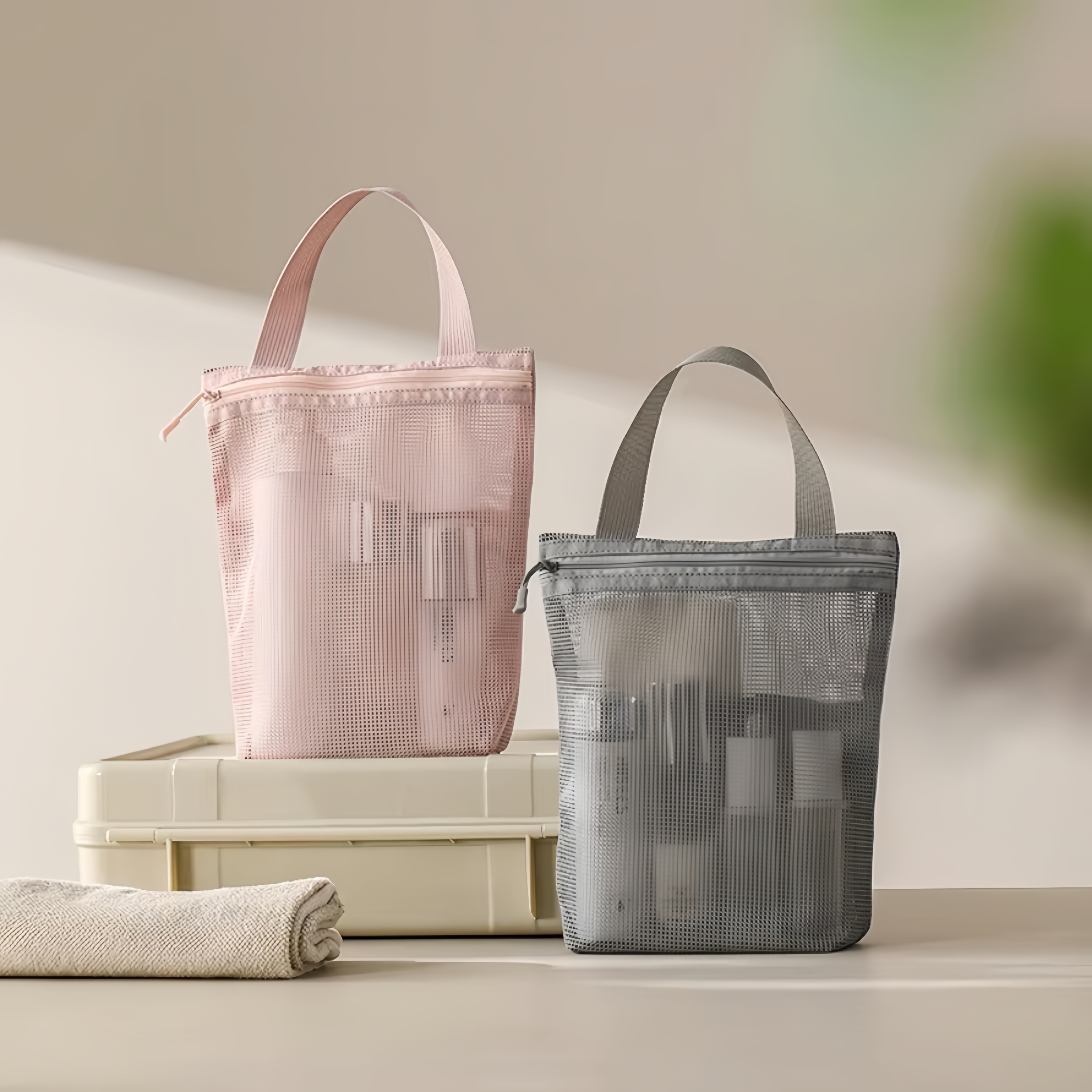 Portable Travel Handbags Mesh  - Travel Accessories Toiletries ulasan dan harga