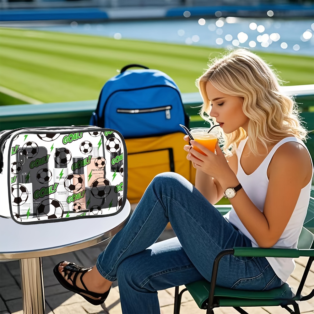 Football-themed PVC Toiletry B - Travel Accessories Toiletries ulasan dan harga